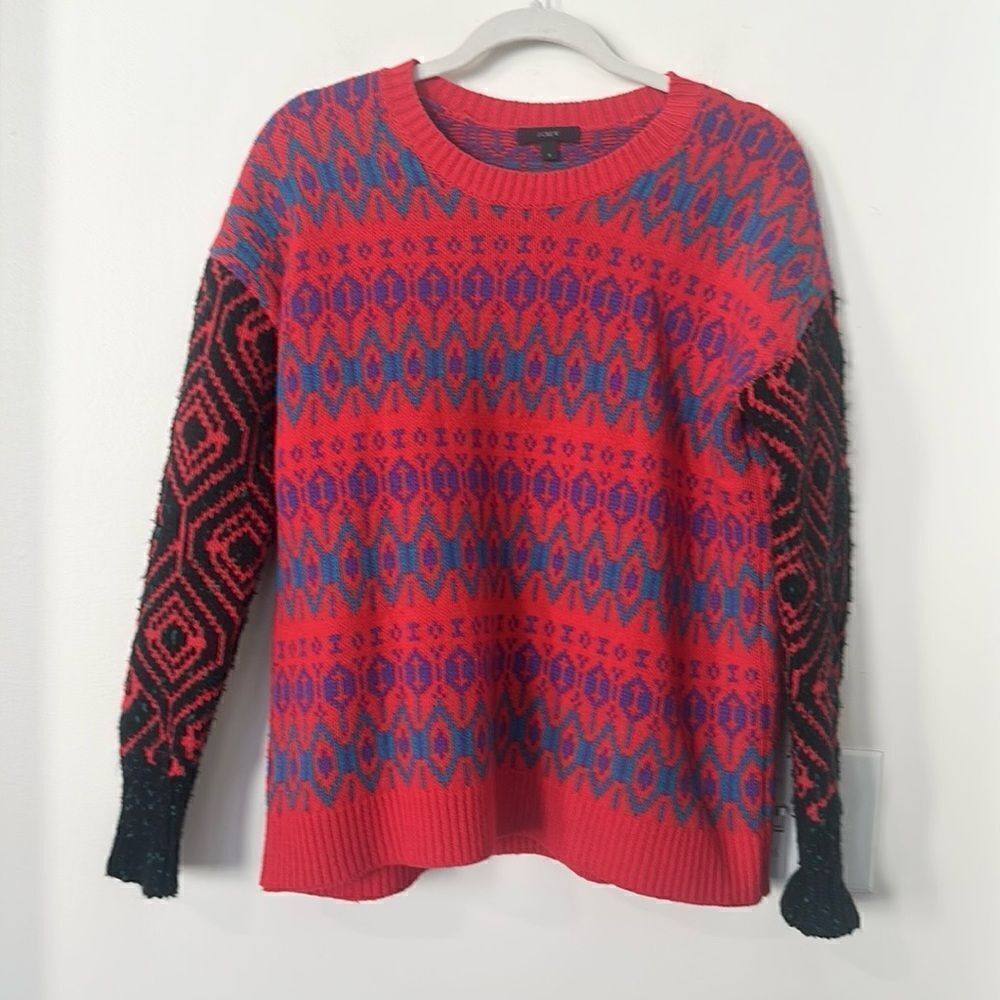 J. Crew Chunky Fair Isle Lambswool Sweater S